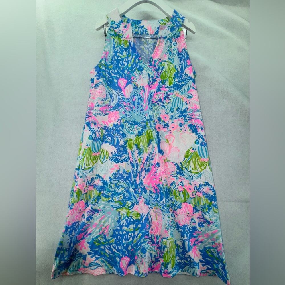 EUC Lilly Pulitzer Knee Length Sleeveless Dress size Small 100% Pima Cotton